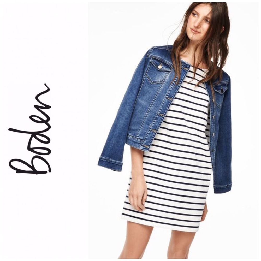 Boden Striped Tee Shirt Dress L/XL